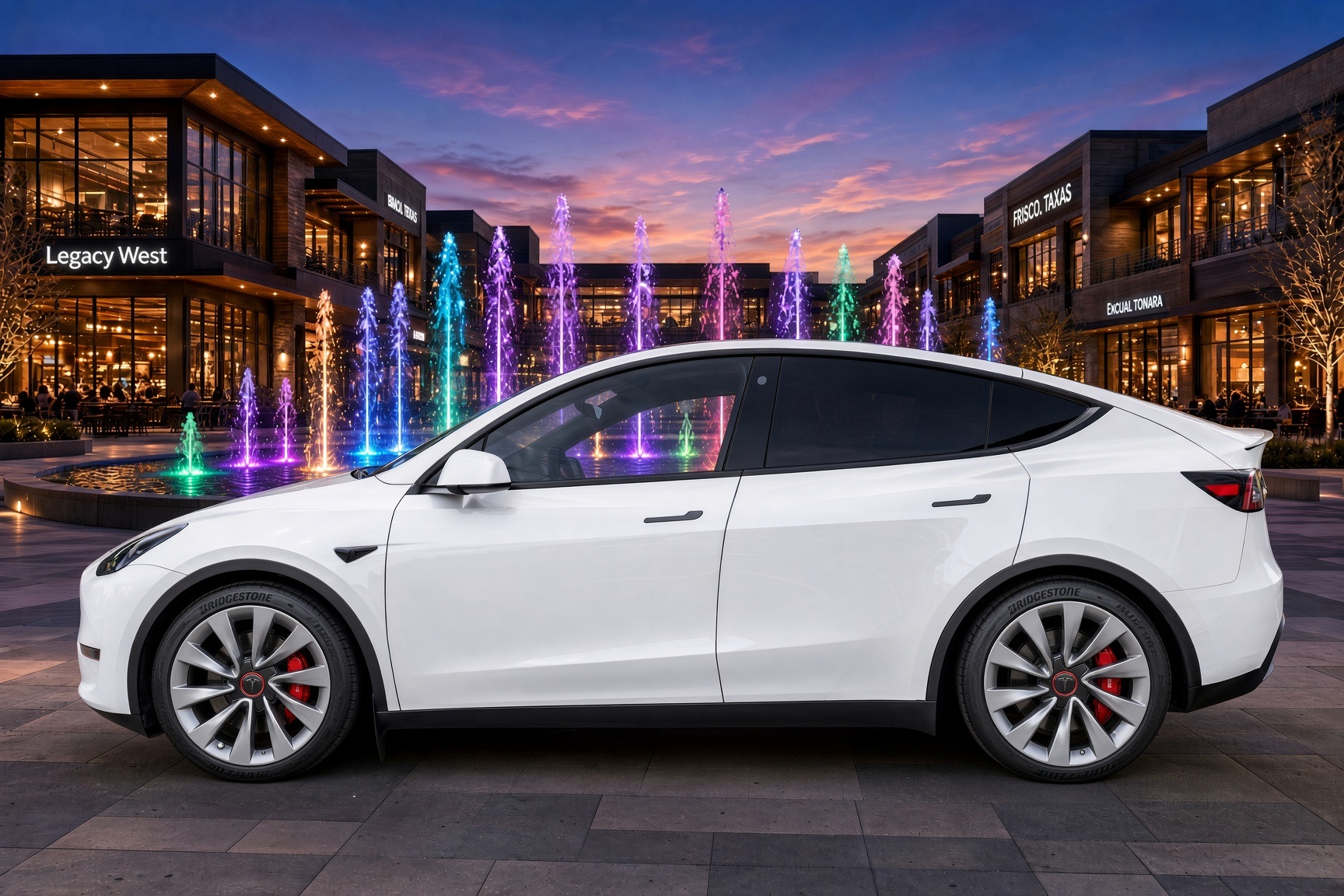 Ascent on a Pearl White Model Y